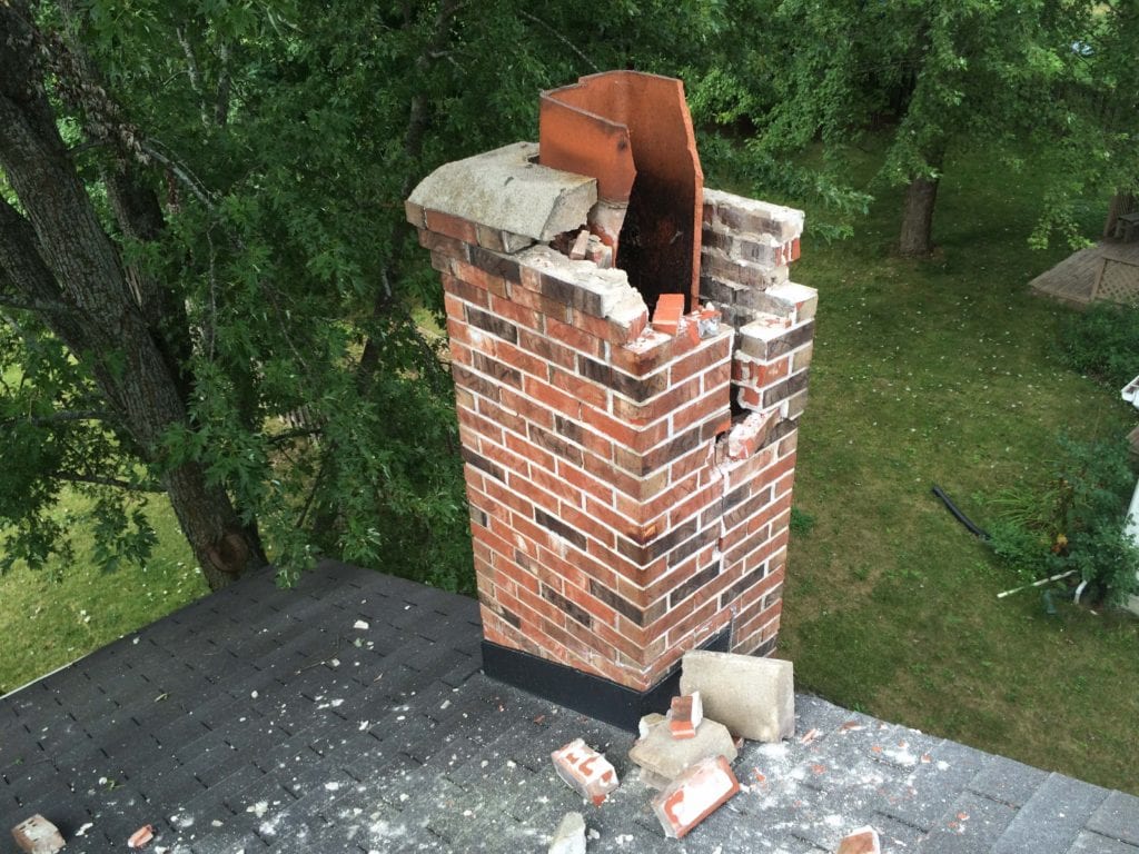 Damaged Chimney Cap or Crown